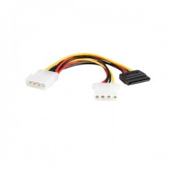 StarTech.com 6in LP4 - LP4 SATA Power Y Cable Adapter Multicolore 0,15 m