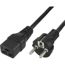 Uniformatic 46083 câble électrique Noir 3 m CEE7 7 Coupleur C19