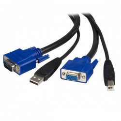 StarTech.com Câble KVM (clavier   vidéo   souris) universel - 2 en 1 - VGA et USB
