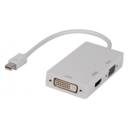Uniformatic 14665 câble vidéo et adaptateur Mini DisplayPort DVI-D + VGA (D-Sub) + HDMI