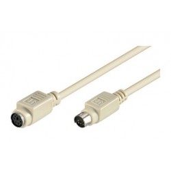 Uniformatic 12963 câble PS 2 3 m 6-p Mini-DIN Beige
