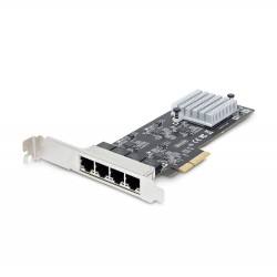 StarTech.com Carte Réseau PCIe à 4 Ports 2,5 Gbps NBASE-T, Intel I225-V - Carte Réseau pour PC - Carte Réseau Ethernet