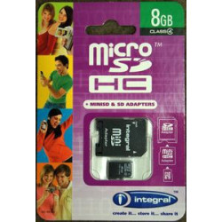 Integral INMSDH8G4NAV2 mémoire flash 8 Go MicroSDHC