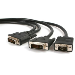 StarTech.com Câble répartiteur en Y   Splitter vidéo DVI (M) vers DVI (M) et VGA (M) de 1,8m