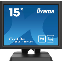 iiyama ProLite T1531SAW-B6 écran plat de PC 38,1 cm (15") 1024 x 768 pixels XGA Écran tactile Multi-utilisateur Noir